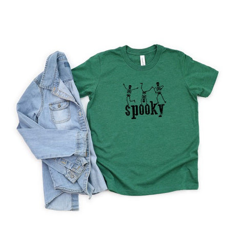 Spooky Dancing Skeletons Youth Graphic Tee
