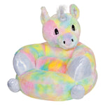 Children's Plush Rainbow Unicorn Character Chair