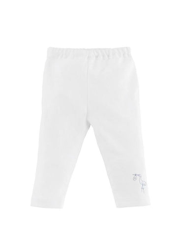 Pull on Pant with Stork Embroidery